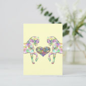 Carte Postale Cheval et Coeur d'amour (Debout devant)