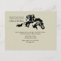 Carte postale Cheval et Jockey