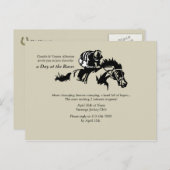 Carte postale Cheval et Jockey (Devant / Derrière)