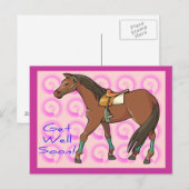 Carte Postale Cheval et perruques roses se portent bien (Devant / Derrière)