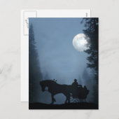 Carte postale Cheval et Sleigh Holiday (Devant / Derrière)