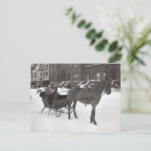 Carte Postale Cheval et traîneau, 1935 (Debout devant)