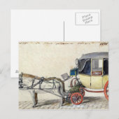 Carte Postale Cheval et transport, 1825 (Devant / Derrière)