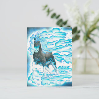 Carte Postale Cheval Fantôme à Flamme Bleue