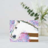 Carte Postale Cheval & Floral (Debout devant)