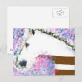Carte Postale Cheval & Floral (Devant / Derrière)