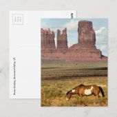 Carte Postale Cheval Grading, Vallée du Monument, UT (Devant / Derrière)