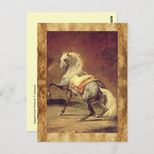 CARTE POSTALE CHEVAL GRAY REMPLI (Devant / Derrière)