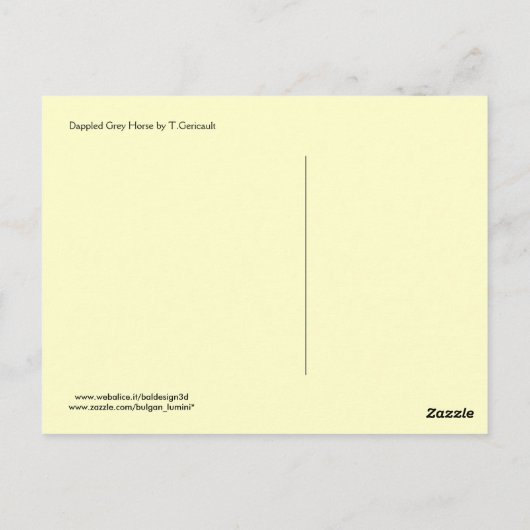 CARTE POSTALE CHEVAL GRAY REMPLI (Dos)