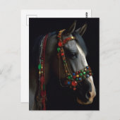 Carte Postale Cheval Halter à bijoux (Devant / Derrière)