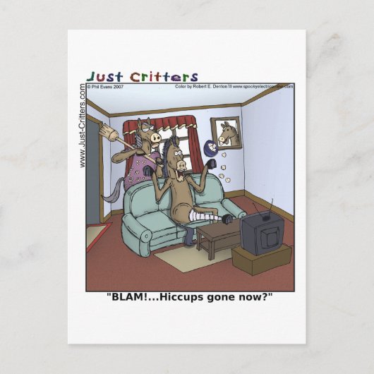 Carte Postale Cheval Hiccups (Devant)