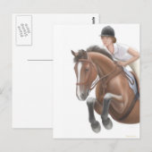 Carte postale Cheval Jumper (Devant / Derrière)