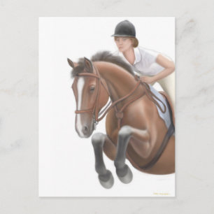 Carte postale Cheval Jumper