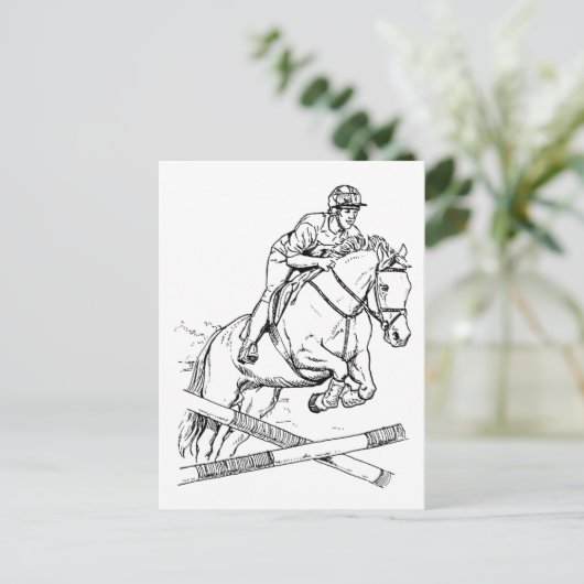 Carte Postale Cheval Jumping (Debout devant)