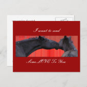 Carte postale Cheval & Love personnalisable (Devant / Derrière)