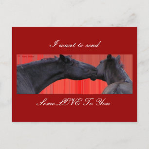 Carte postale Cheval & Love personnalisable