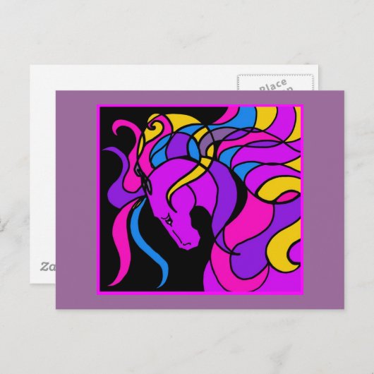 Carte Postale Cheval Mania (Devant / Derrière)