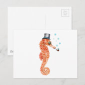 Carte Postale Cheval marin Steampunk (Devant / Derrière)