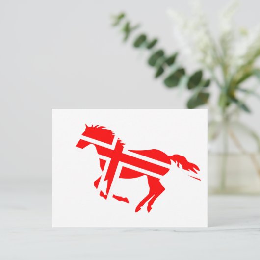 Carte Postale Cheval marqué (Debout devant)