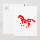 Carte Postale Cheval marqué (Devant / Derrière)