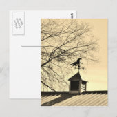 Carte Postale Cheval Météo Vane sepia (Devant / Derrière)