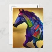 Carte postale Cheval multimédia mixte (Devant / Derrière)