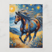 Carte Postale Cheval Mustang (Devant)