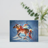 Carte postale Cheval N Plumes Lumineuses (Debout devant)