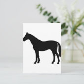 Carte Postale cheval noir - chevaux (Debout devant)