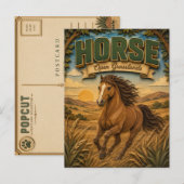 Carte Postale Cheval Open Grasslands POPCUT (Devant / Derrière)