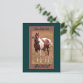 Carte postale Cheval Peint #1 (Debout devant)