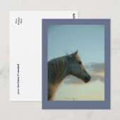 Carte postale Cheval, personnalisable 6 (Devant / Derrière)