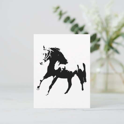 Carte Postale Cheval Pop Art (Debout devant)