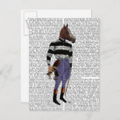 Carte Postale Cheval Racing Jockey Full 2 (Devant / Derrière)