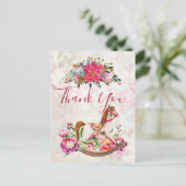 Carte Postale Cheval rocheux victorien Merci de Noël (Debout devant)