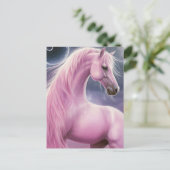 Carte Postale Cheval rose (Debout devant)