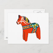 Carte Postale Cheval rouge de Dala (Devant / Derrière)