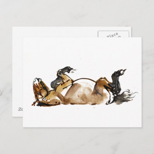 Carte Postale Cheval roulant (Devant / Derrière)