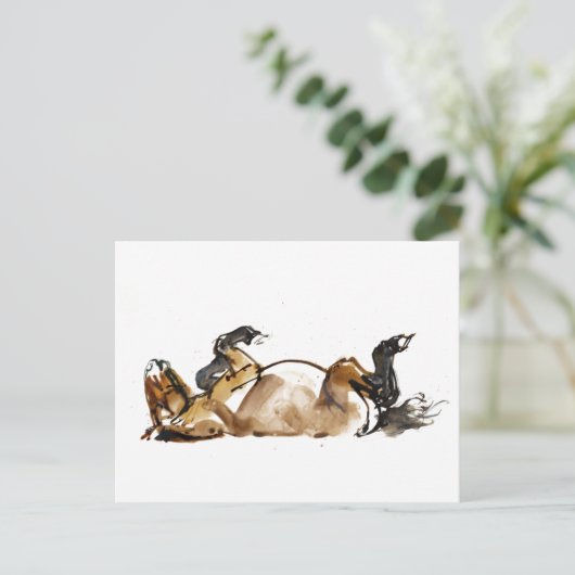 Carte Postale Cheval roulant (Debout devant)