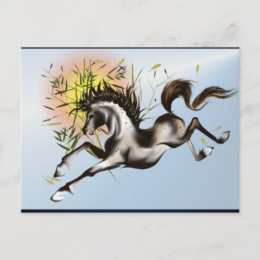 Carte postale Cheval Runnung (Devant)