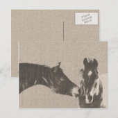Carte Postale Cheval rustique (Devant / Derrière)