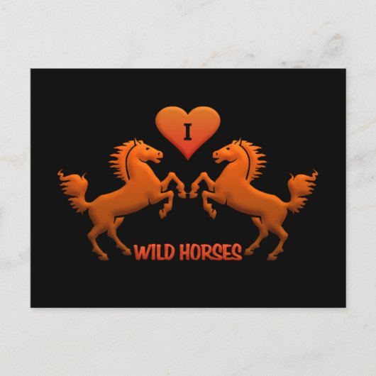 Carte postale Cheval sauvage (Devant)