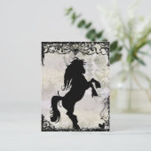 Carte postale Cheval Silhouette (Debout devant)
