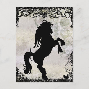 Carte postale Cheval Silhouette