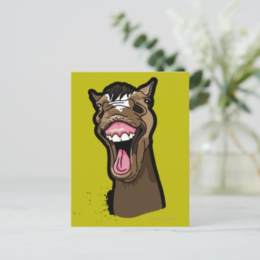 Carte Postale Cheval souriant (Debout devant)