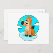 Carte Postale Cheval sur les nuages (Devant / Derrière)