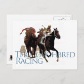 Carte Postale Cheval Thoroughbred Racing Cadeaux (Devant / Derrière)