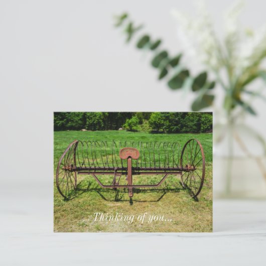 Carte Postale Cheval tiré Hay Rake (Debout devant)