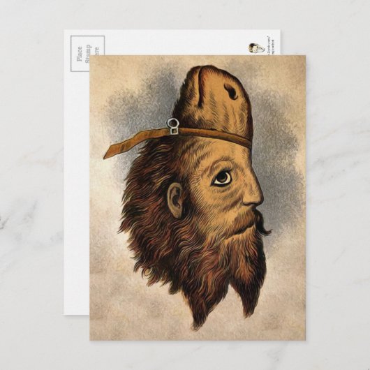 Carte Postale Cheval vintage (Devant / Derrière)