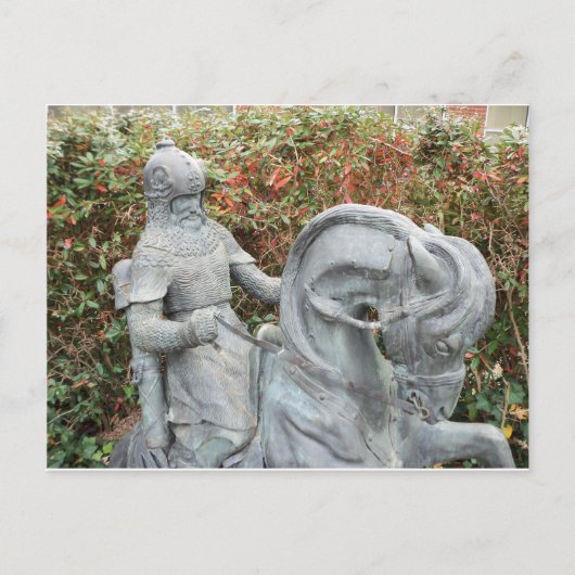 Carte Postale Chevalier à cheval (Devant)